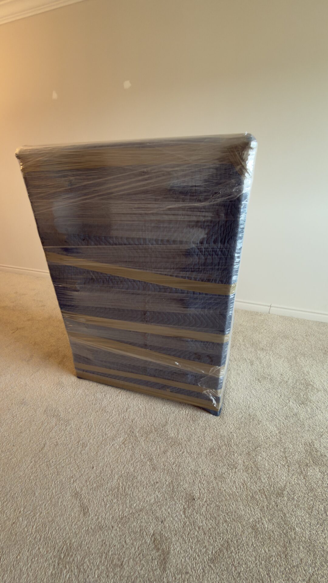 Ecoway Movers Milton carefully moving treadmill using proper lifting technique and protective strapping during residential moving service in Halton Region