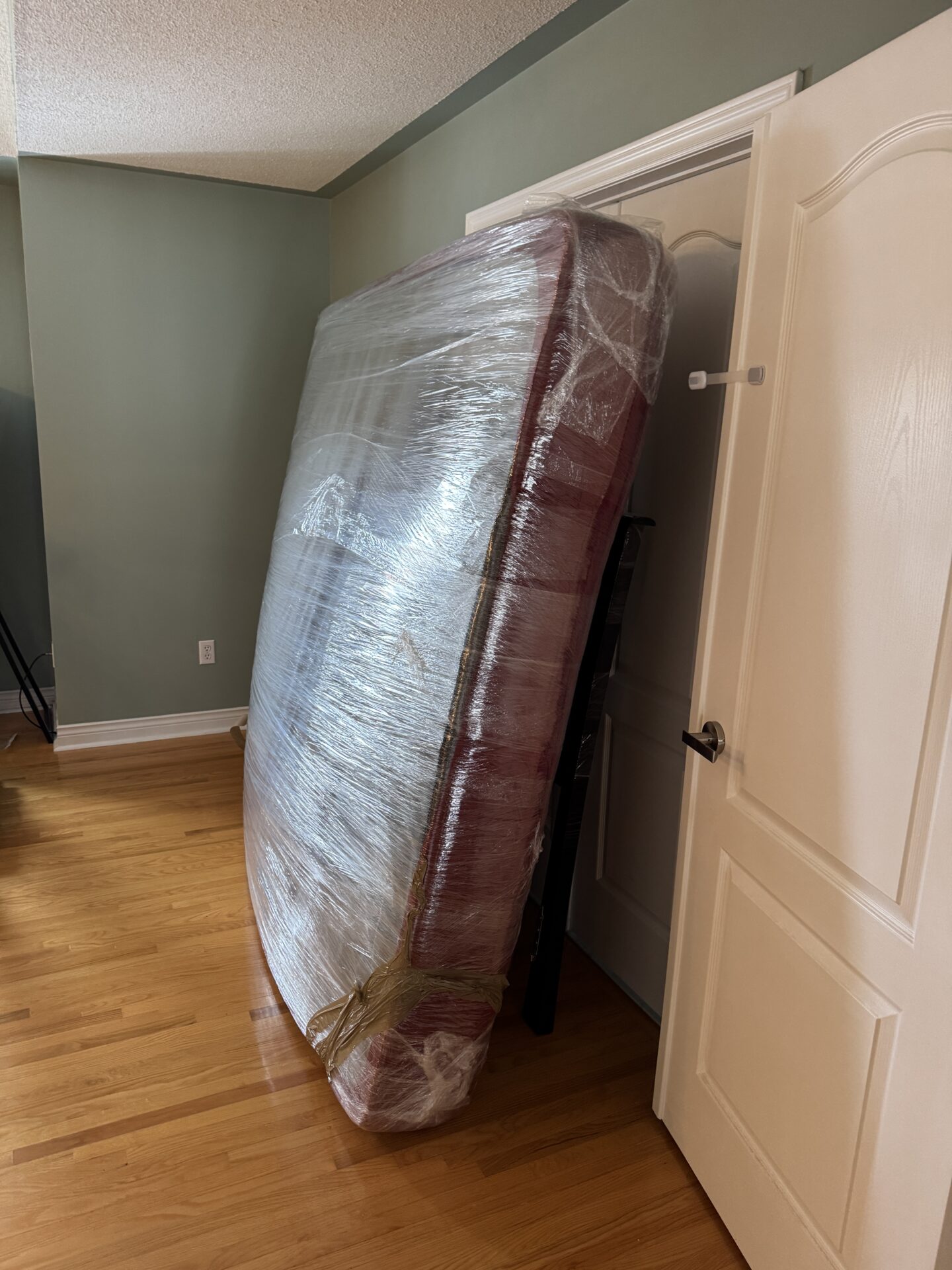Ecoway Movers perfectly packed moving boxes and wrapped items ready for transport during Innisfil residential move