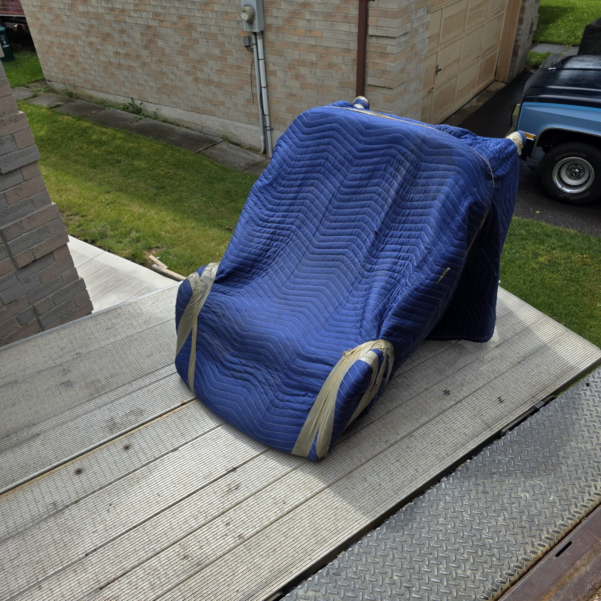 Ecoway Movers certified crew executing two-bedroom apartment relocation in Waterloo with floor protection protocol
