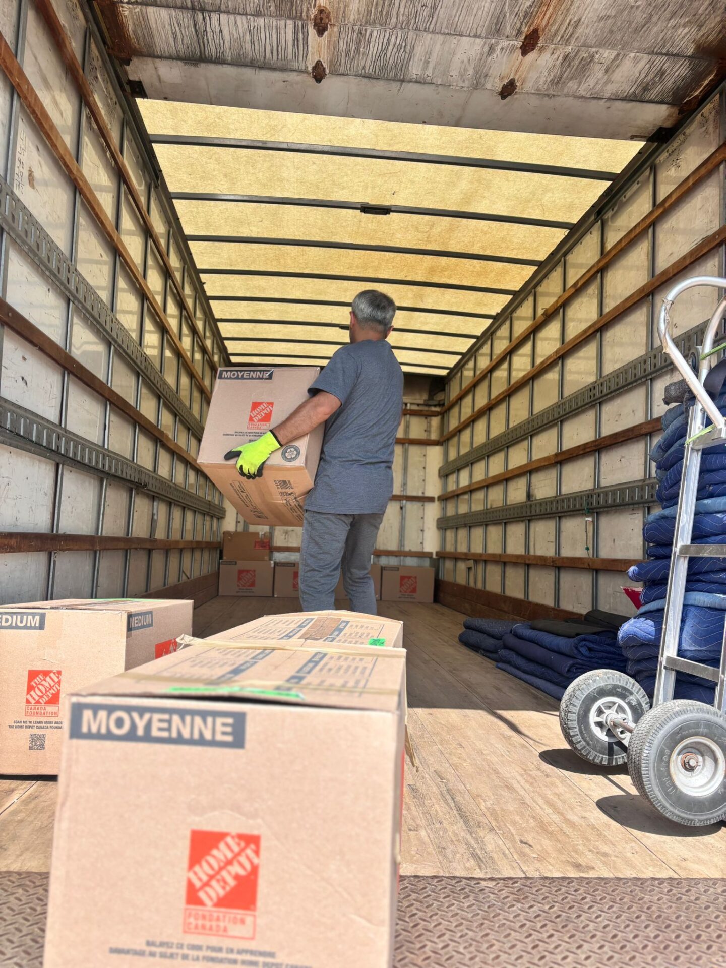 Ecoway Movers local moving services team performing a professional furniture relocation in a Willowdale North York residential area
