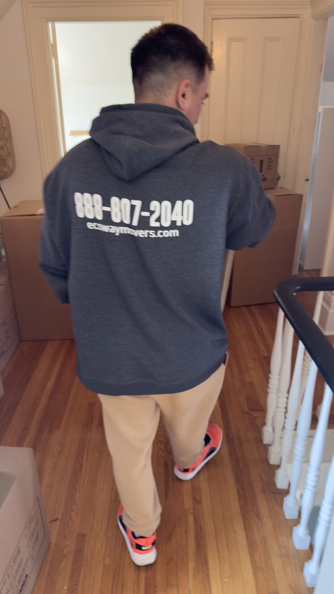 Ecoway Movers crew arriving at a Maple Ridge home with moving truck